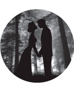 Kiss Silhouette Under Tree Grayscale