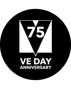 VE Day 75 Glass