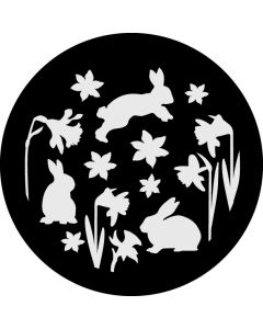 Spring Rabbits and Daffodils